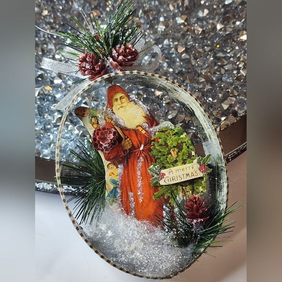 Father Christmas St. Nick Ornament Primitive Folk Victorian Style Holiday Decor - Picture 6 of 7